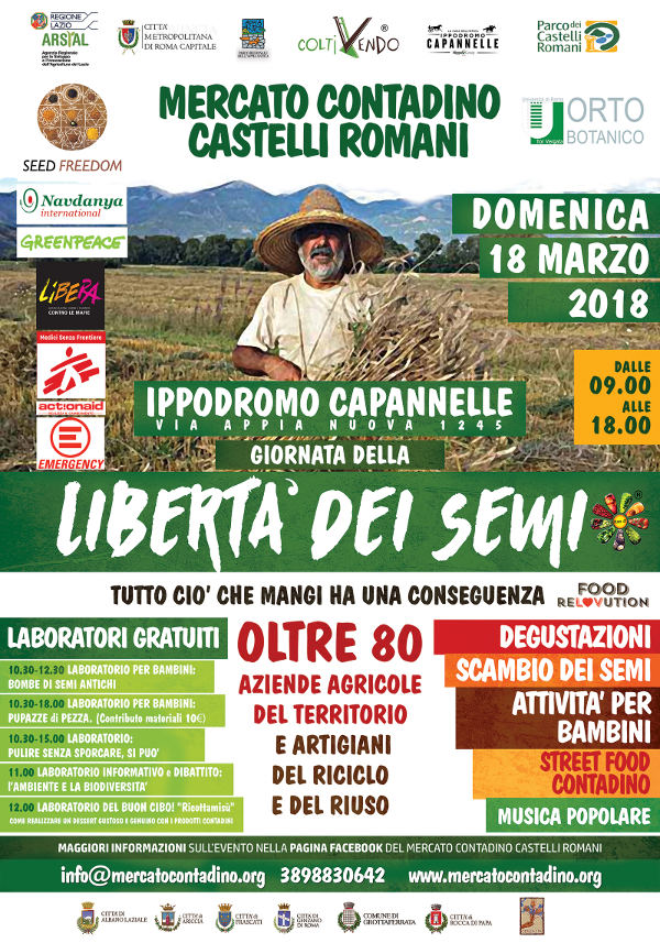 La Giornata della Libertà dei Semi al Mercato Contadino Roma Capannelle La Giornata della Libertà dei Semi al Mercato Contadino Roma Capannelle