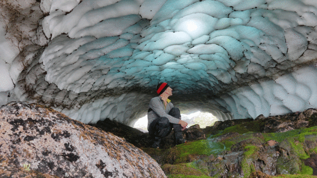 Ben Nevis in Scozia prime formazioni di glacio nevati