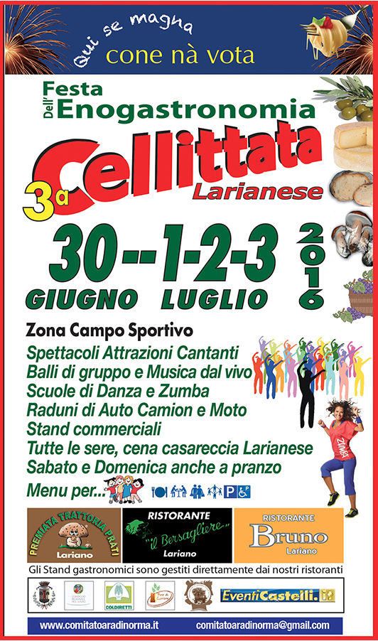 Cellittata Larianese dal 30 Giugno al 3 Luglio 2016