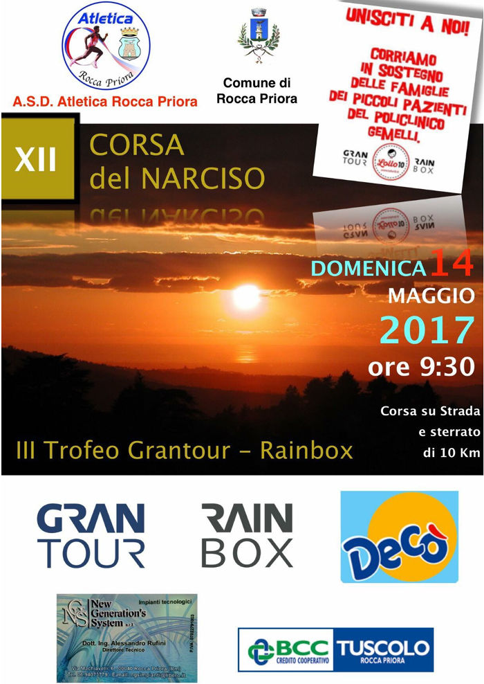 Corsa del Narciso a Rocca Priora 14 Maggio 2017
