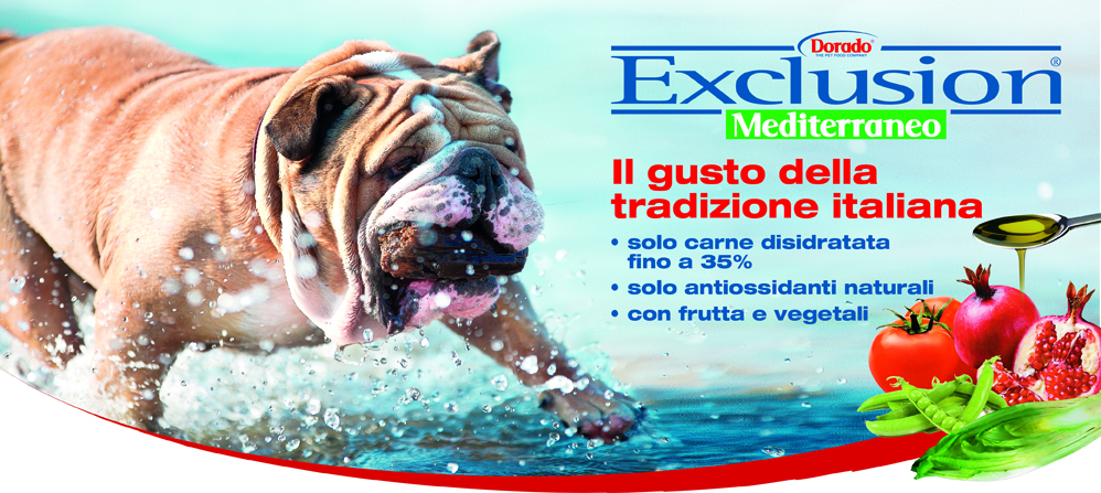 Exclusion Mediterraneo è la nuova linea di cibo secco per cani, in vendita on line