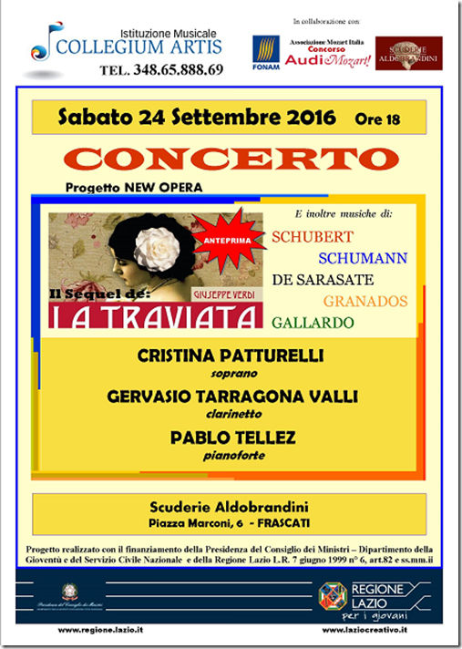 Concerto La Traviata a Frascati 20 settembre 2016