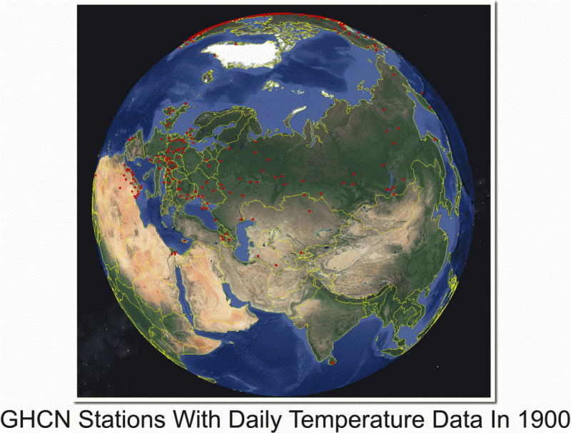 Stazioni meteo Nasa con dati di tutto il 900 Asia