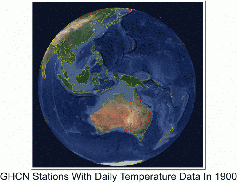 Stazioni meteo Nasa con dati di tutto il 900 Australia