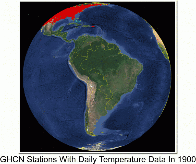 Stazioni meteo Nasa con dati di tutto il 900 Sud America