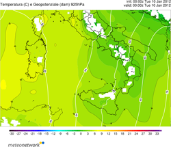 Temperatura 925 hPa