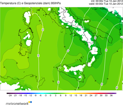 Temperatura 950 hPa