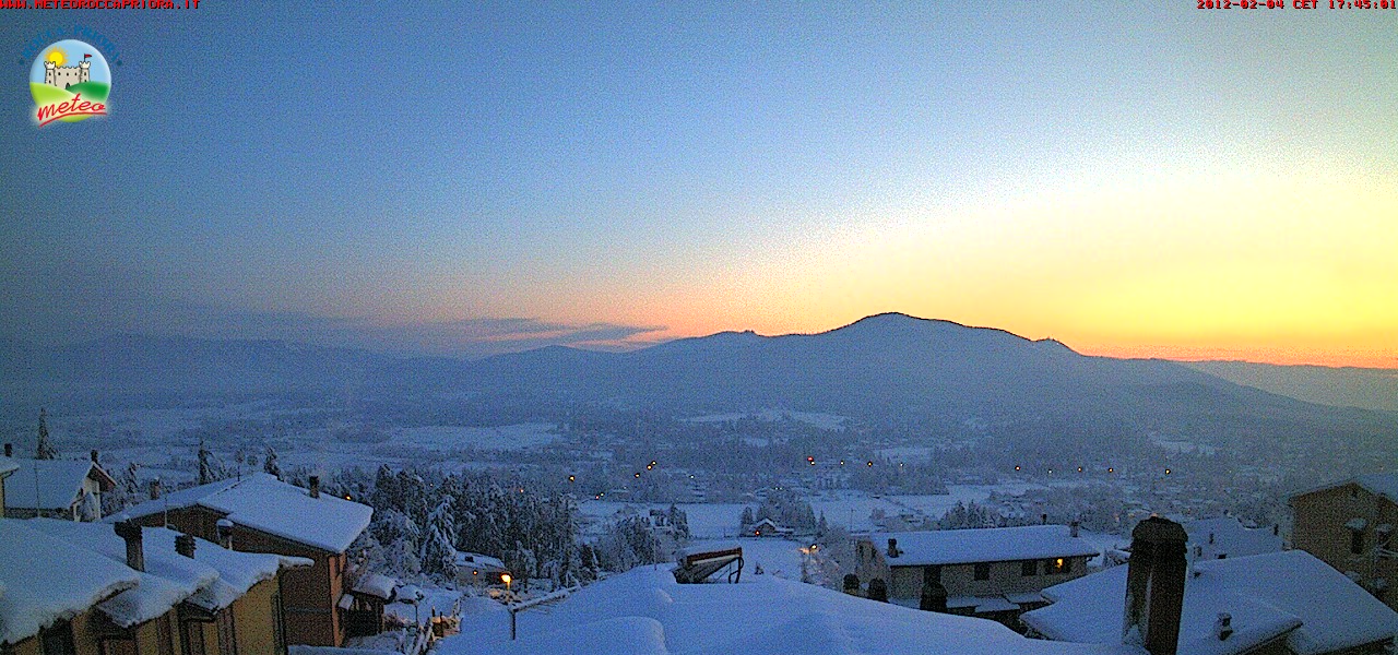 Il tramonto del 4 Febbraio 2012 - 60 cm di neve a terra